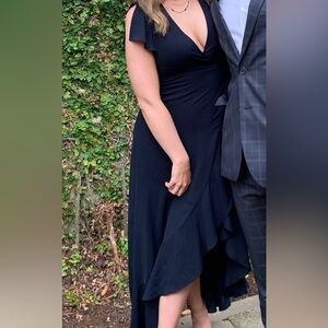 Altar'd State Black Asymmetrical Dress